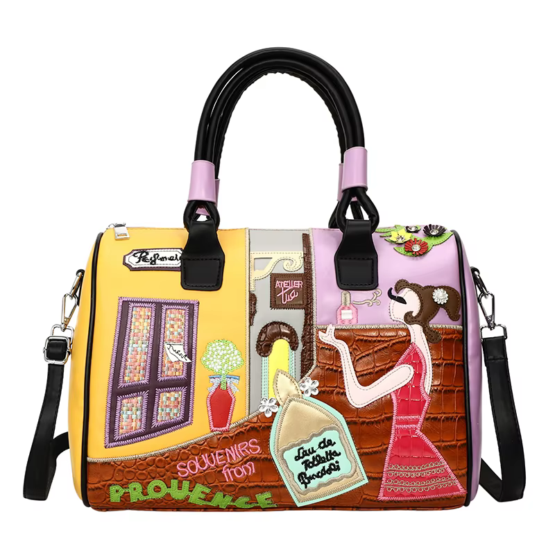 Fashion Women PU Leather Handbags Shoulder Bag Large Capacity Ladies Zipper Messenger Bags for Women Casual Boston Crossbody Bag